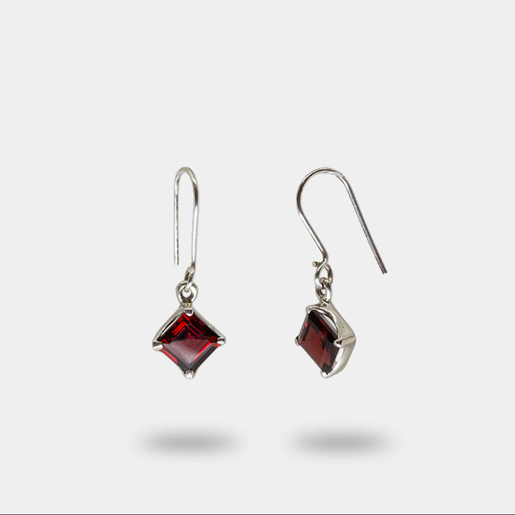 Garnet Drop Earrings
