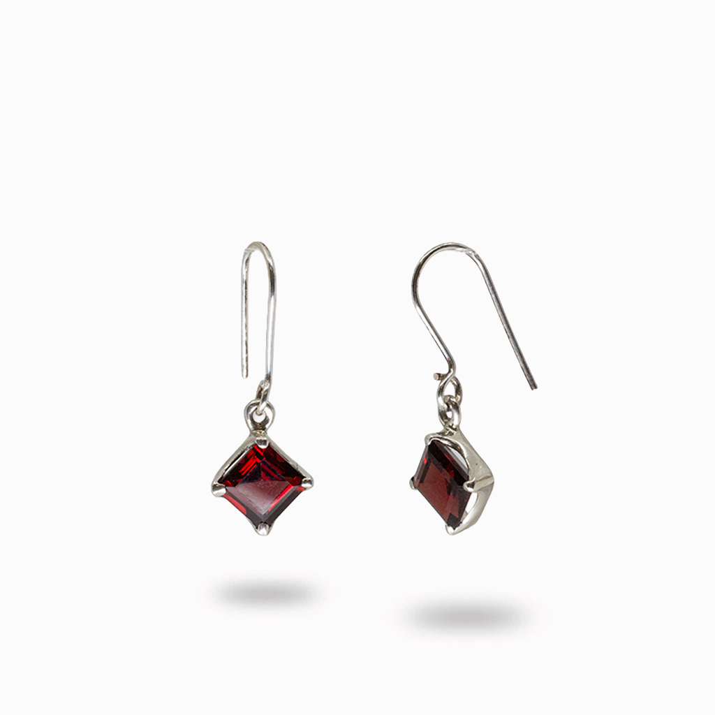 Garnet Drop Earrings