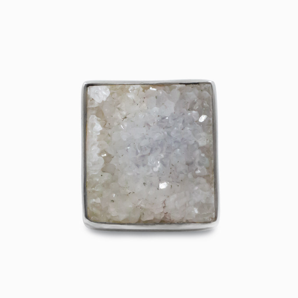 DRUZY SQUARE AGATE RING