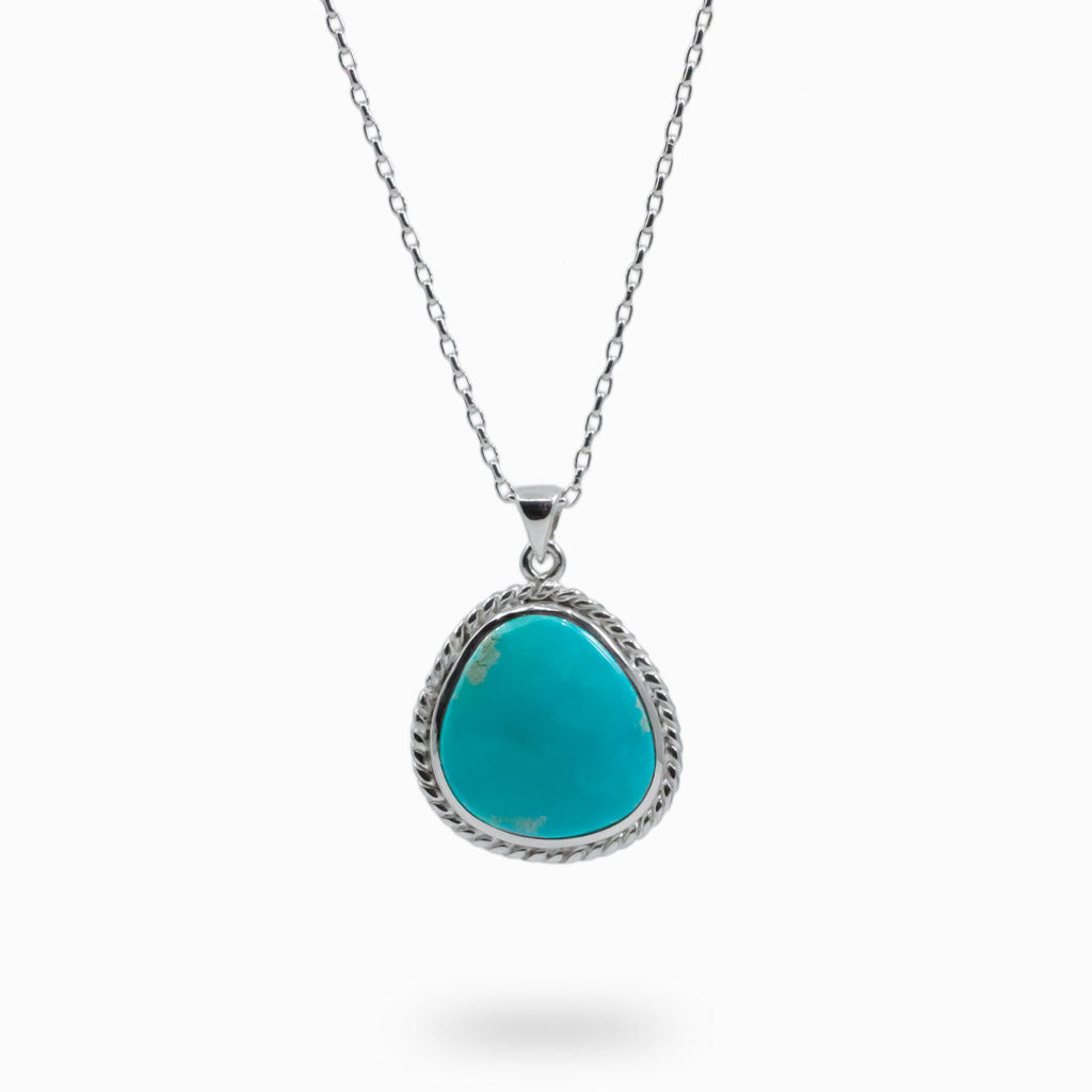 cabochon blue Organic Amaroo turquoise necklace