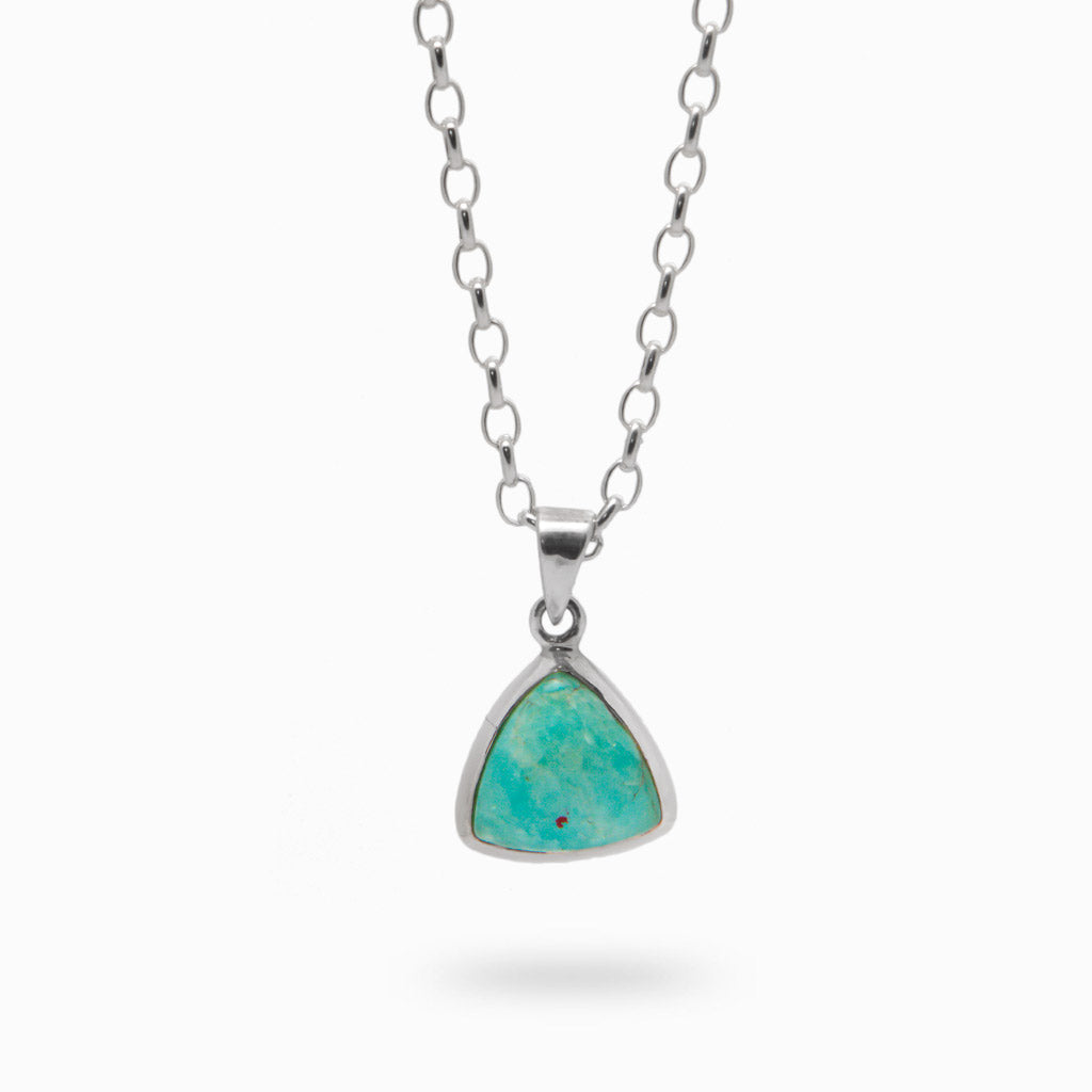 CABOCHON TRIANGLE AMAZONITE NECKLACE