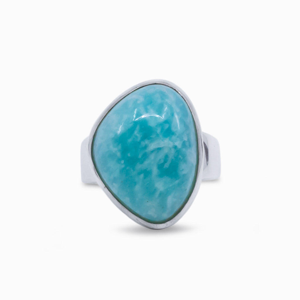 ORGANIC CABOCHON AMAZONITE RING