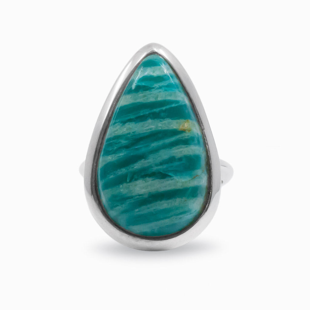 cabochon Tear Amazonite ring