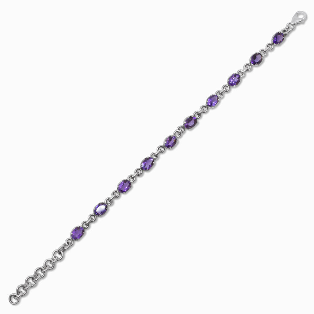 multi stone amethyst bracelet