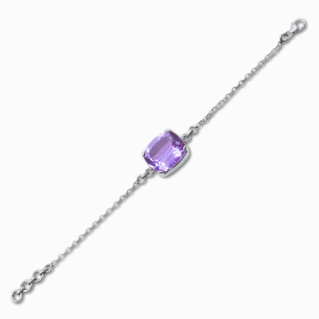 AMETHYST BRACELET SINGLE STONE