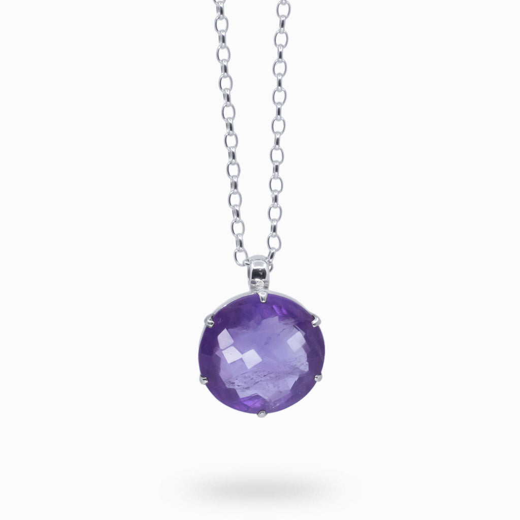 AMETHYST FACETED NECKLACE