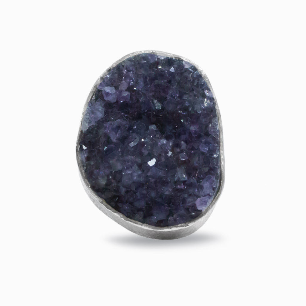 raw organic Amethyst ring