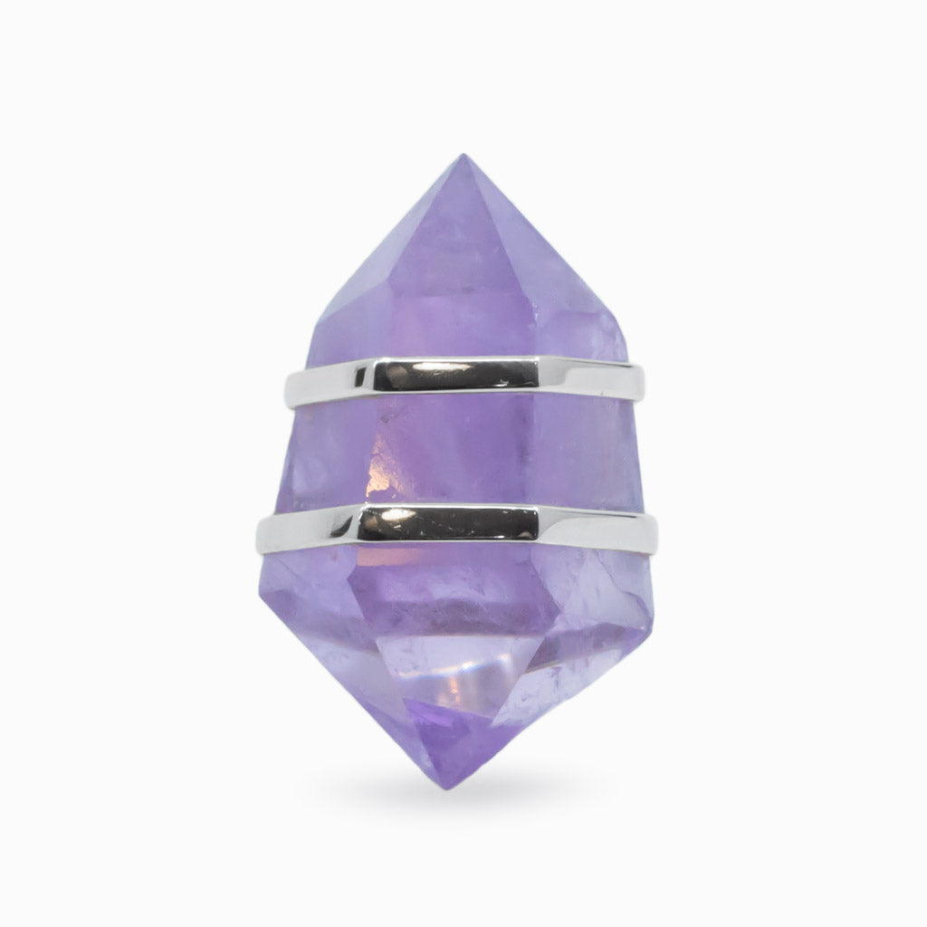 Pencil Faceted Amethyst ring