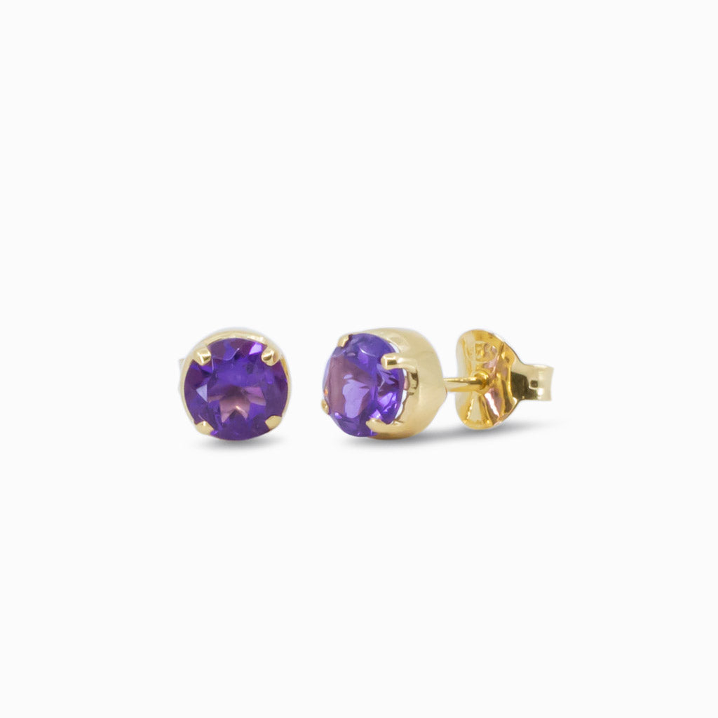 amethyst stud earrings