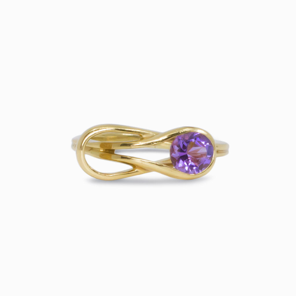Amethyst Ring with gold vermeil finish