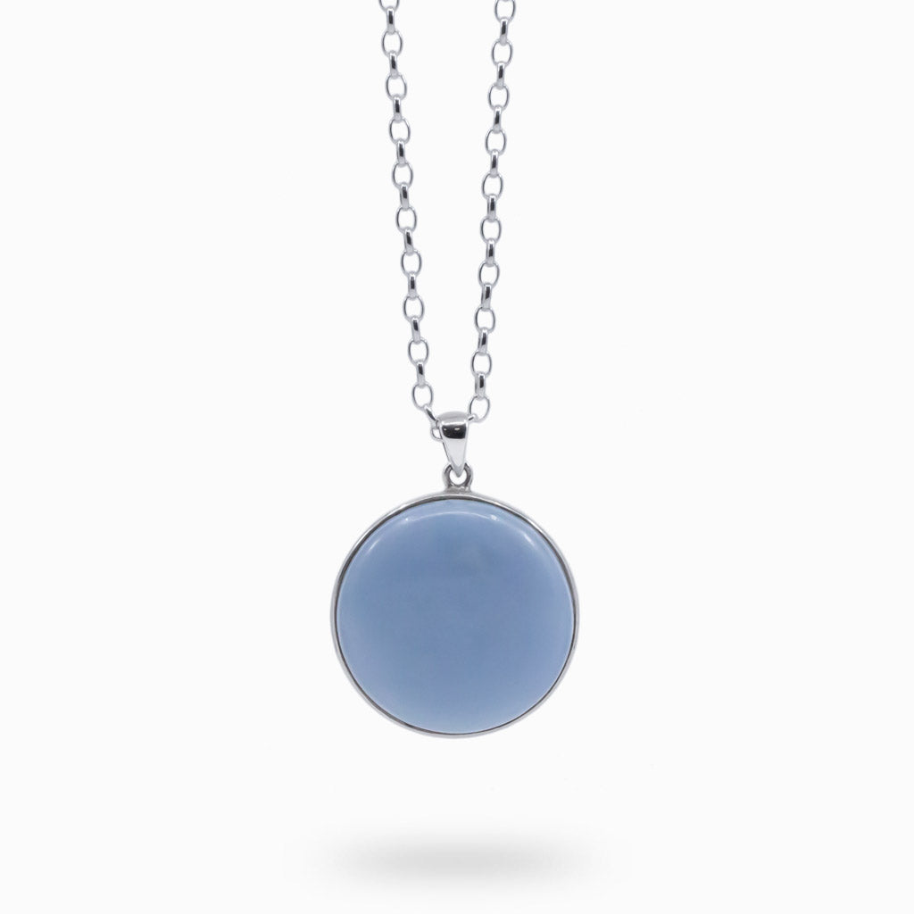 CABOCHON ANGELITE NECKLACE