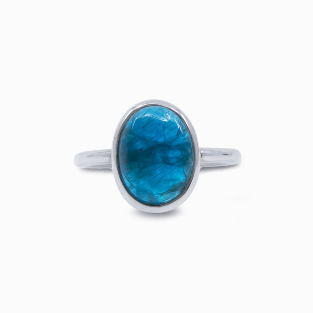silver apatite ring