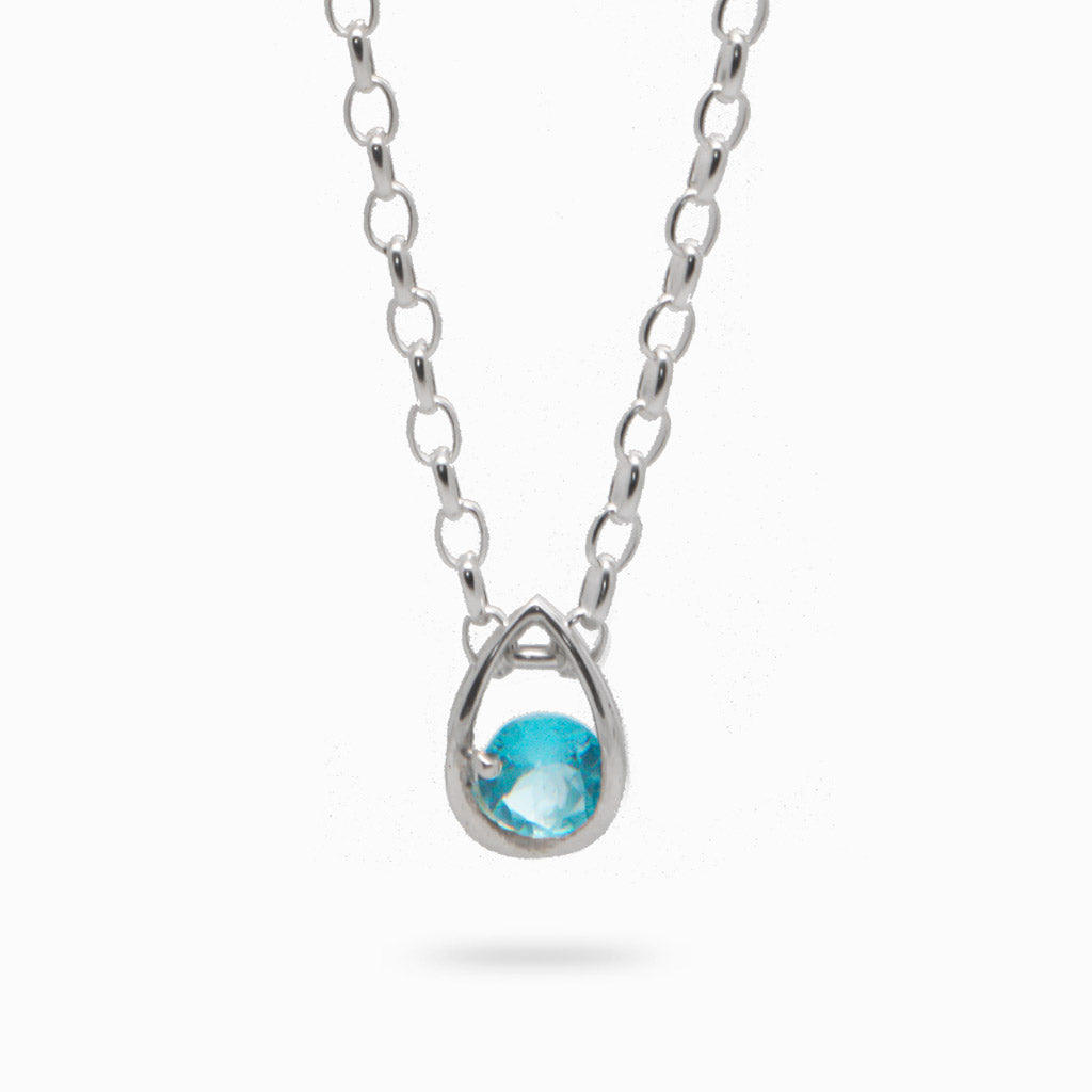 FACETED APATITE ROUND NECKLACE