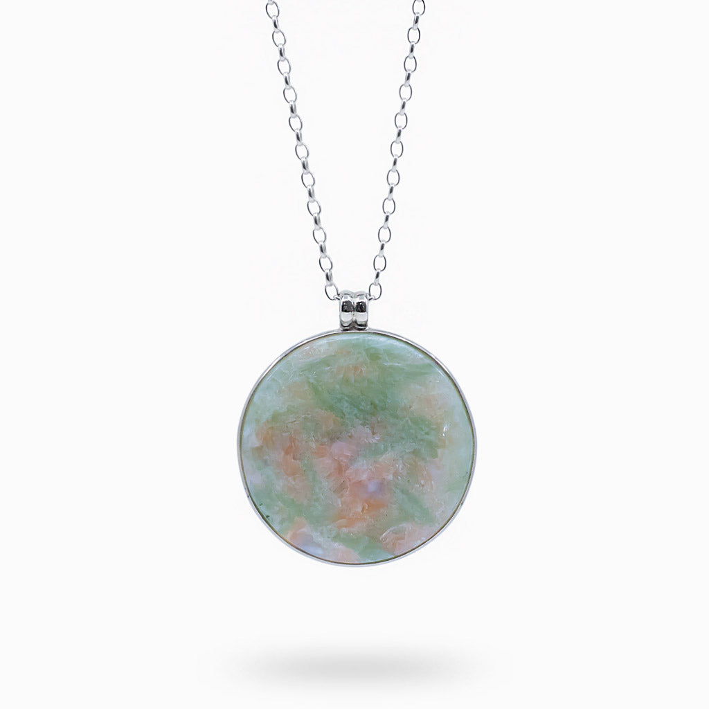 Round Cabochon Apophyllite necklace