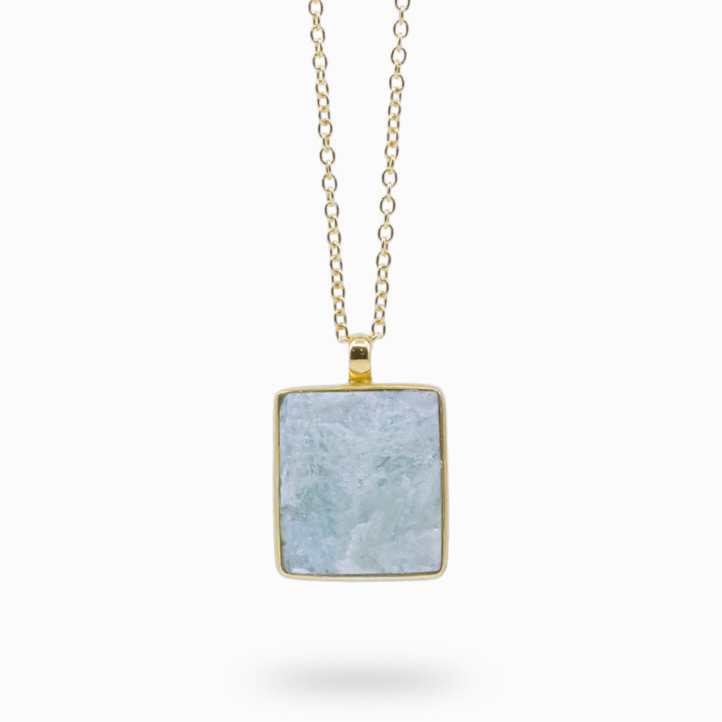 Raw Aquamarine Necklace
