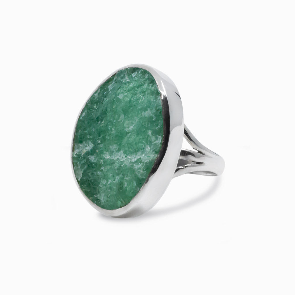 Raw Oval Aventurine ring