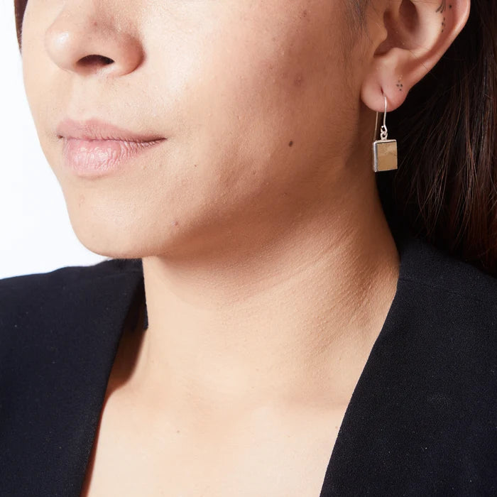 Pyrite Drop Earrings