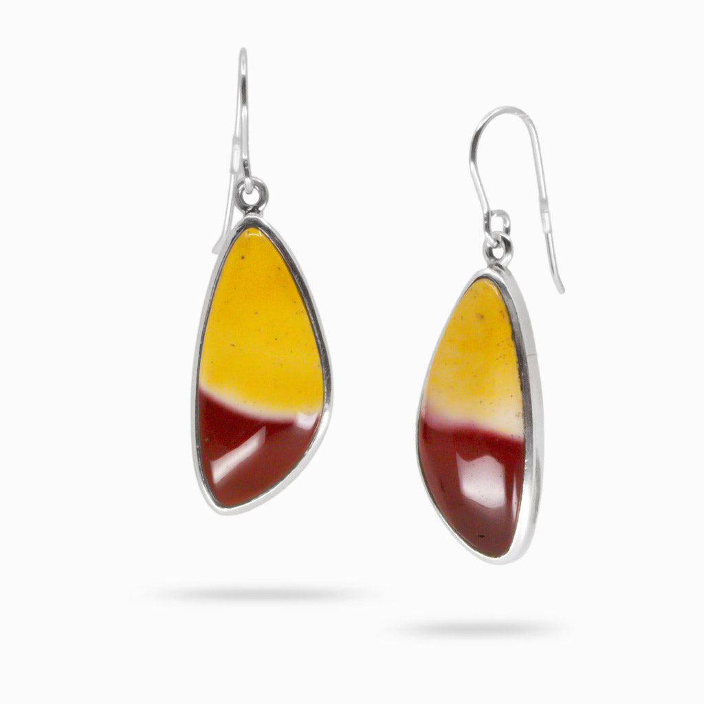CABOCHON ORGANICE MOOKAITE BEZEL DROPS