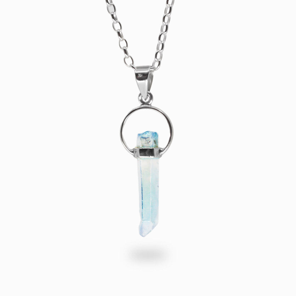 AQUA AURA NECKLACE STERLING SILVER