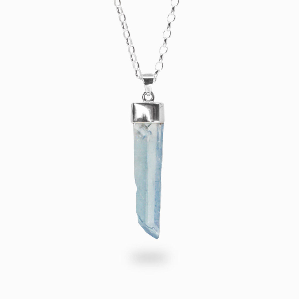 AQUA AURA NECKLACE STERLING SILVER