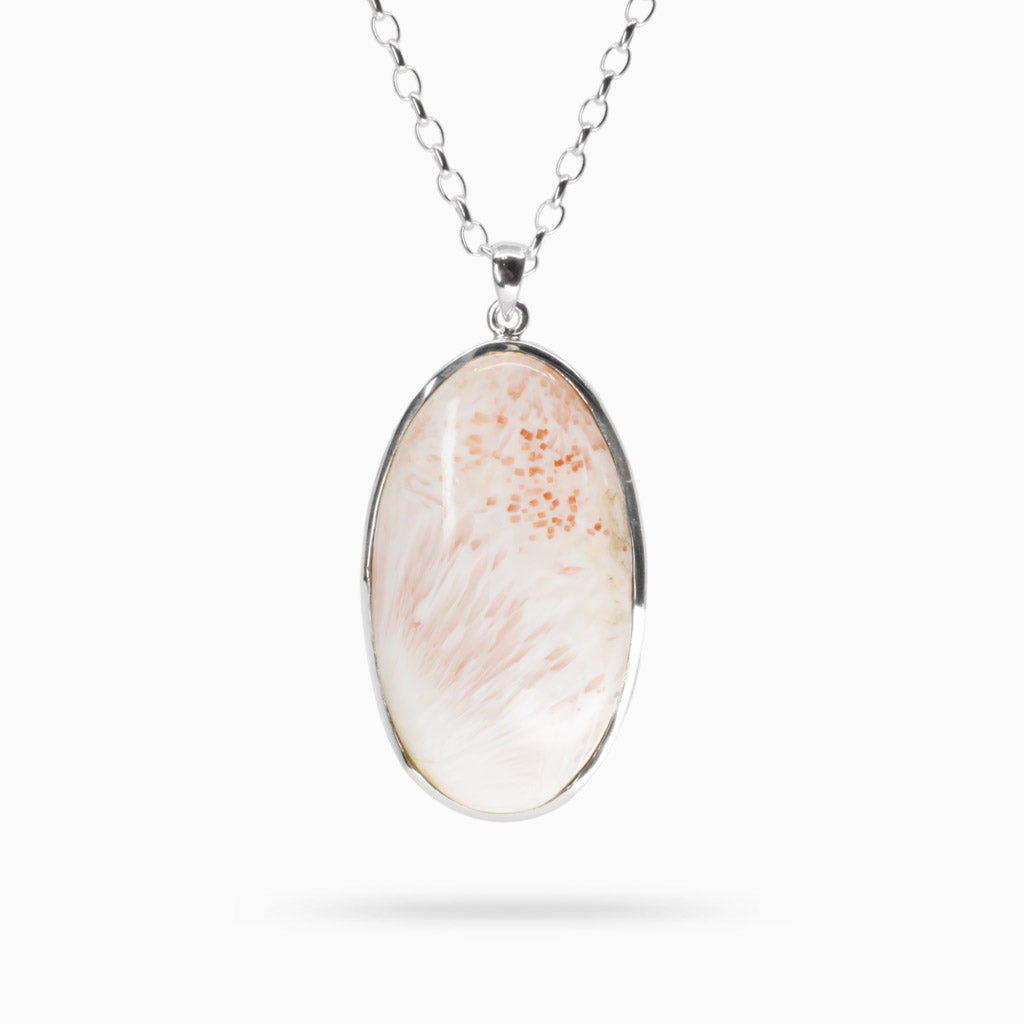 PINK SCOLECITE NECKLACE