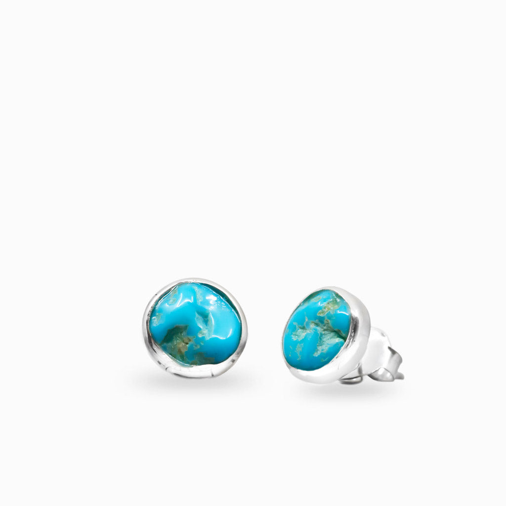 Sleeping Beauty Turquoise Stud Earrings