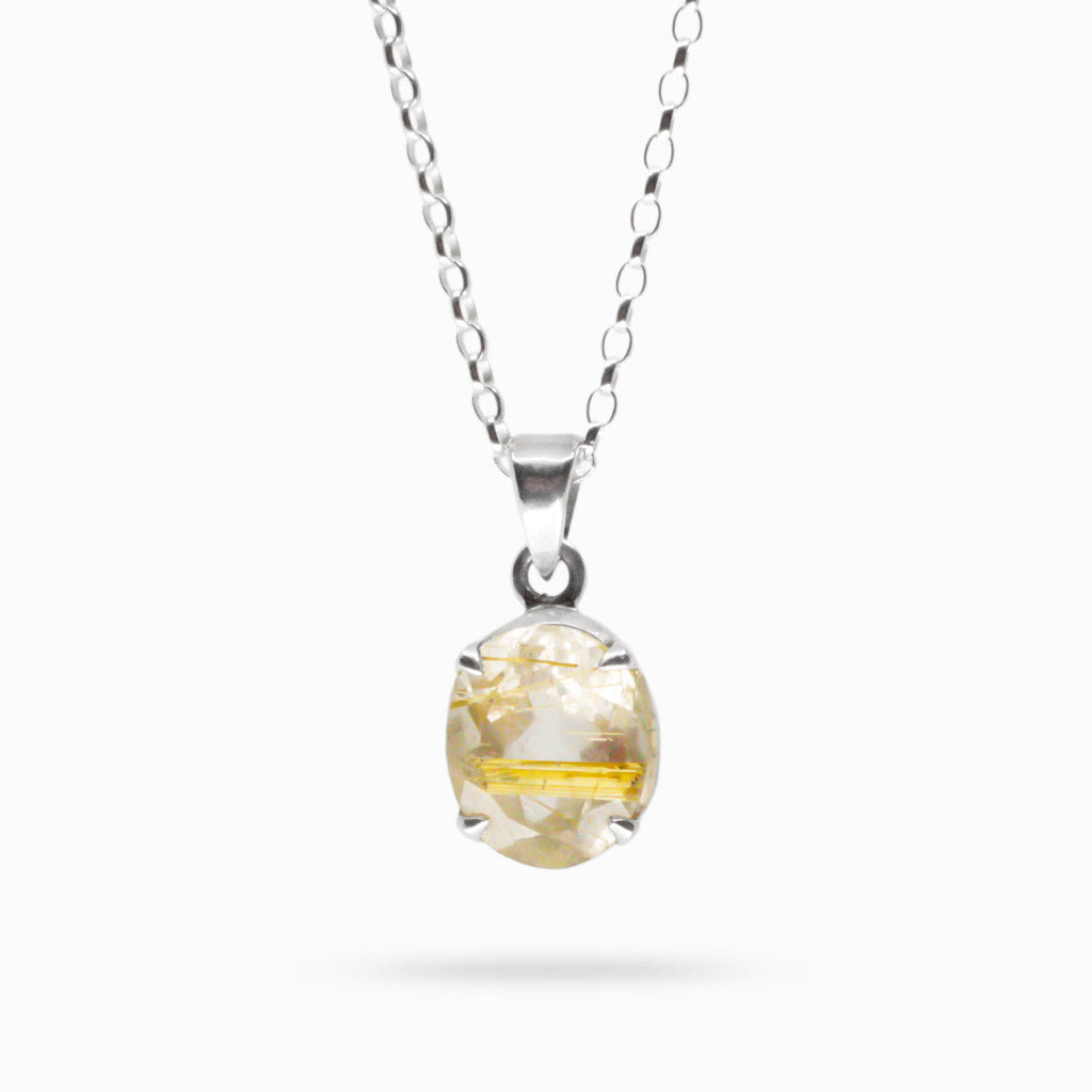 GOLDEN RUTILATED QUARTZ NECKLACE