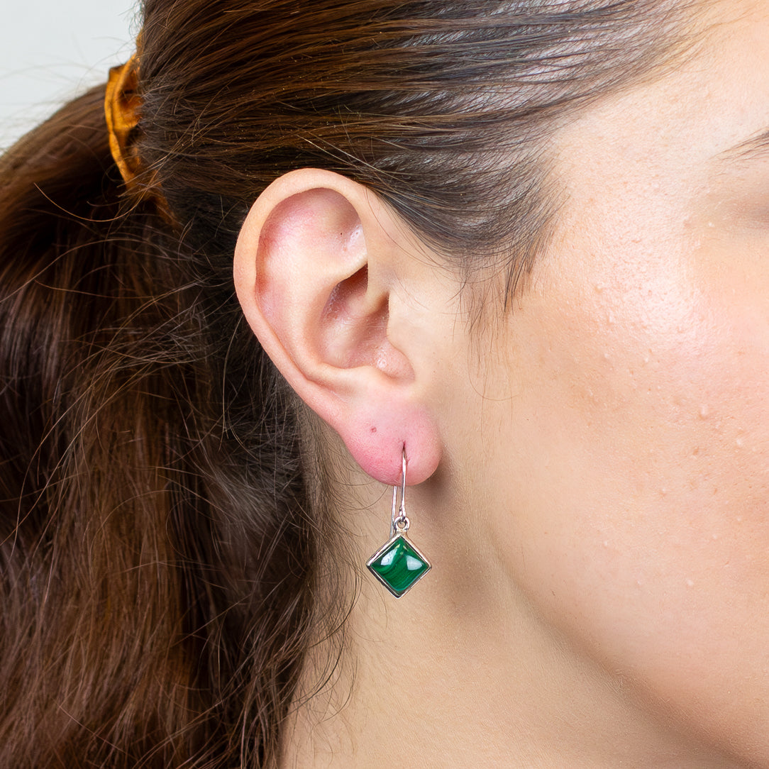 Malachite Drop Earrings
