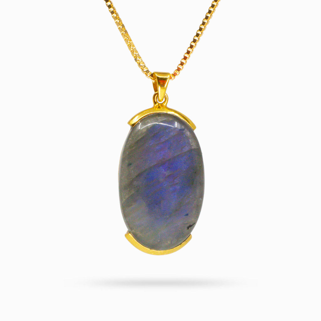 LABRADORITE CABOCHON MADE IN EARTH VERMEIL