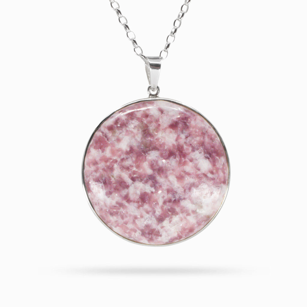 CABOCHON LEPIDOLITE NECKLACE