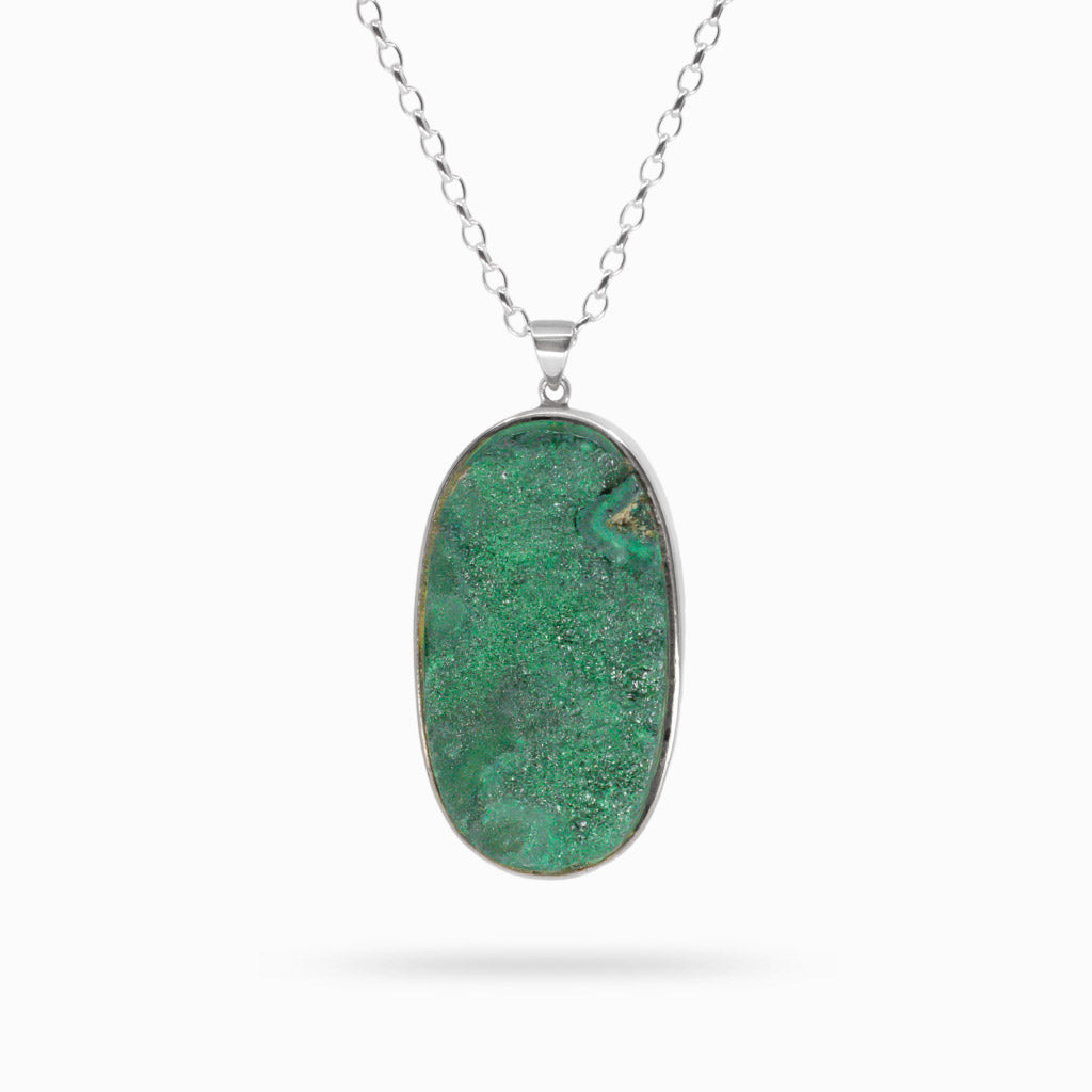 FIBROUS MALACHITE NECKLACE