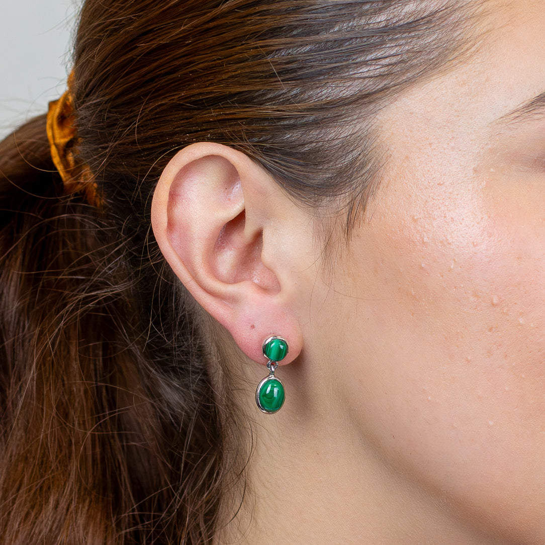 Malachite Drop Earrings