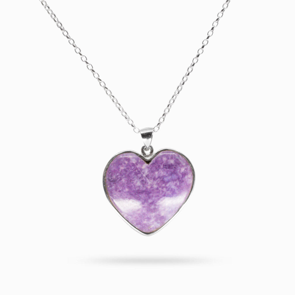 LEPIDOLITE HEART NECKLACE