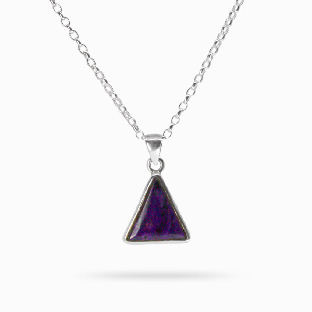 CABOCHON TRIANGLE NECKLACE STERLING SILVER | MADE IN EARTH