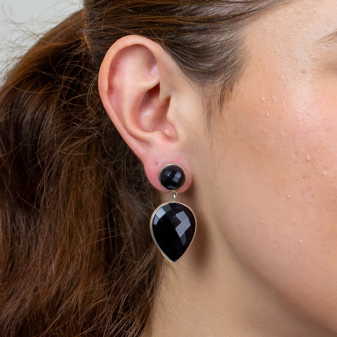 Black Onyx Drop Earrings