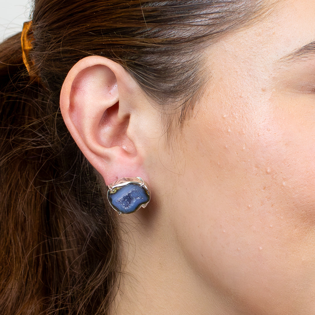 Agate Geode Stud Earrings