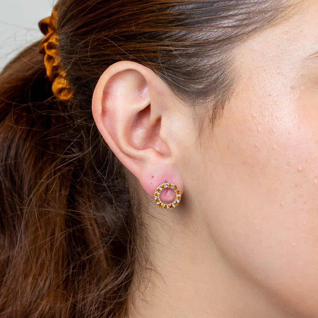 Citrine Stud Earrings