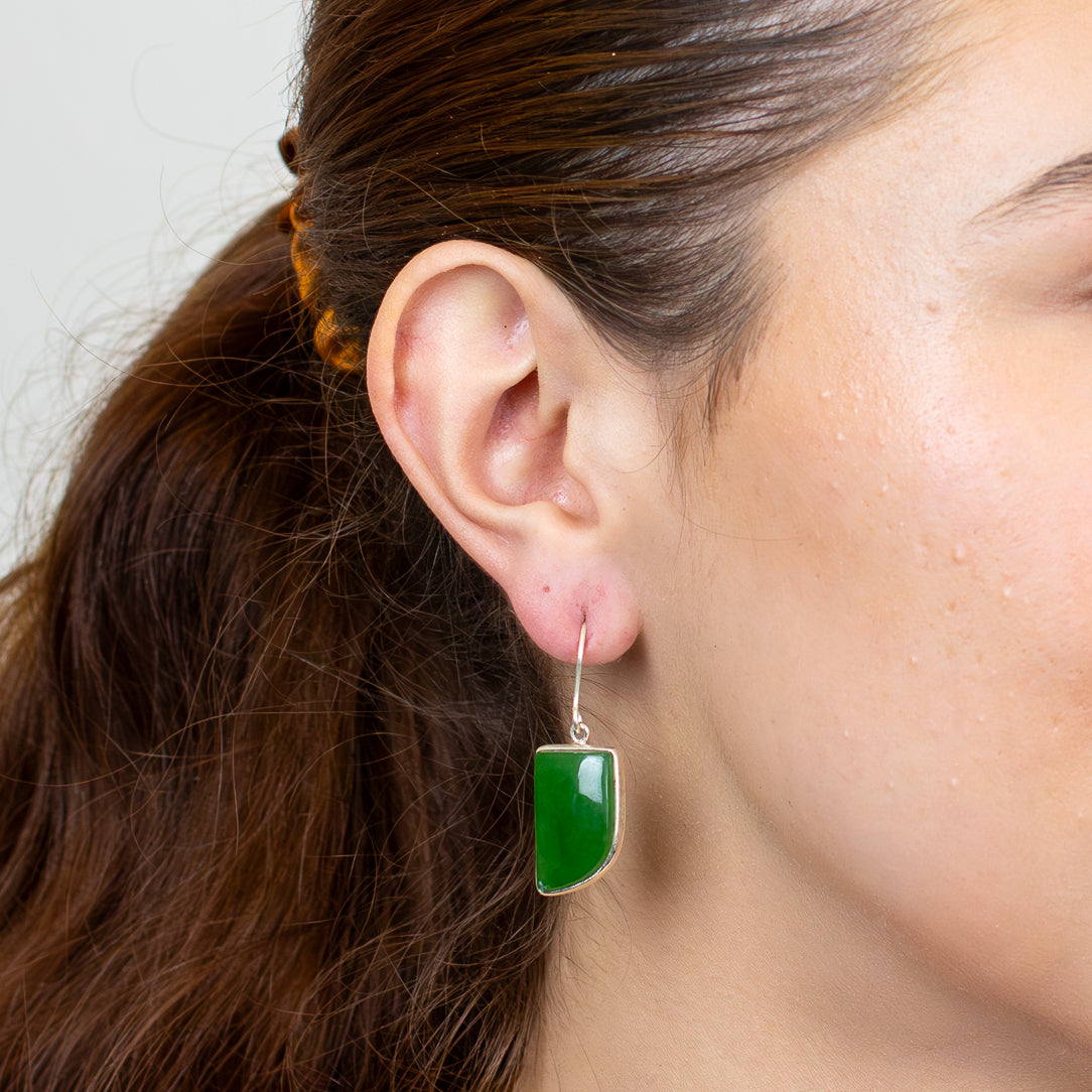 Nephrite Jade Drop Earrings