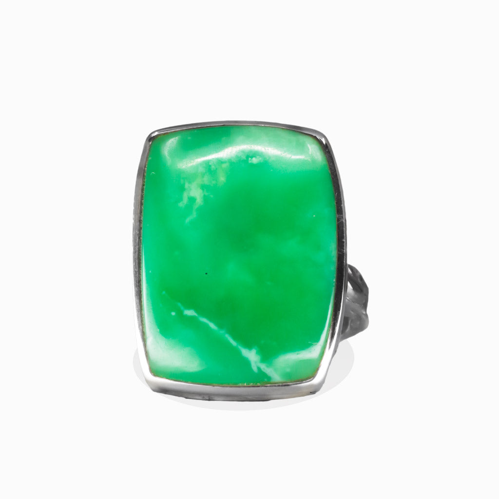 CABOCHON RECTANGLE VARISCITE RING MADE IN EARTH