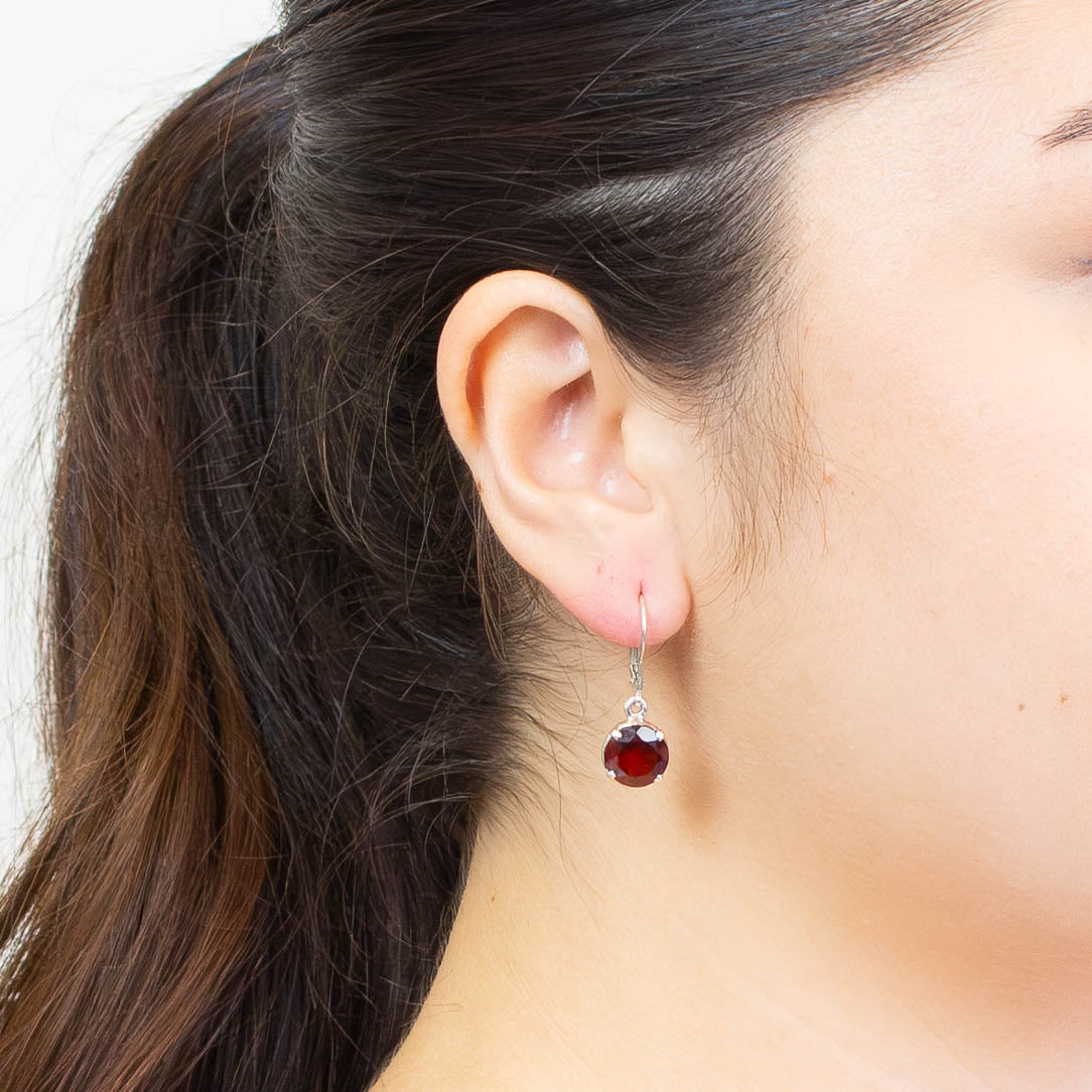 Garnet Drop Earrings