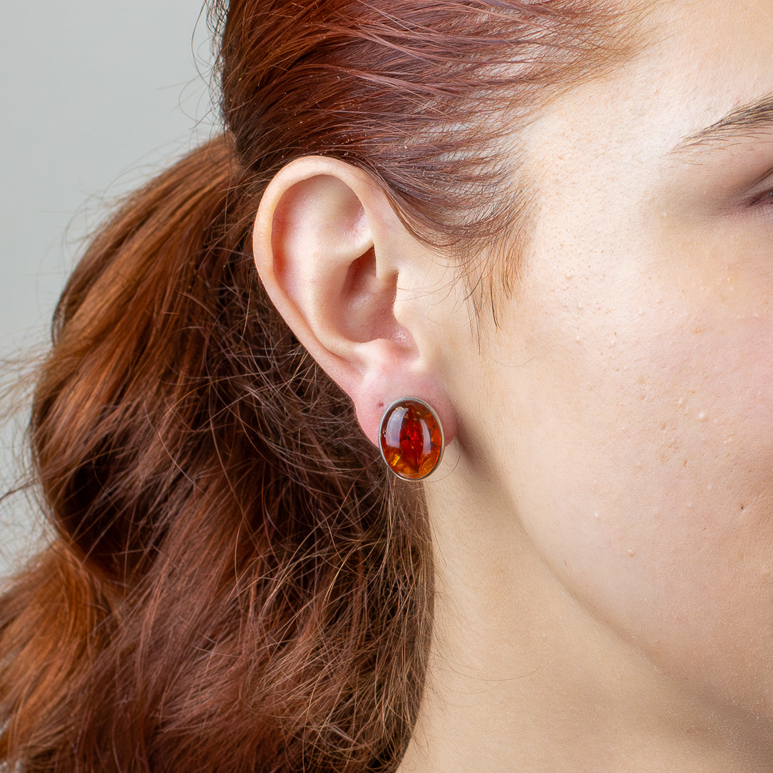 Amber Stud Earrings