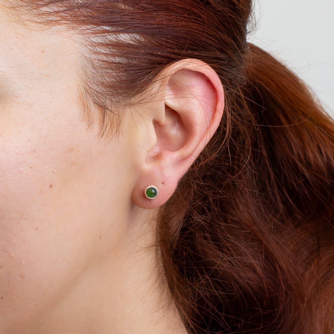 Nephrite Jade Stud Earrings