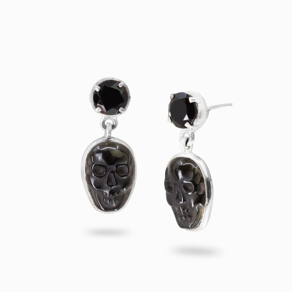 Raw Pencil Tourmaline stud earrings in sterling silver featuring natural crystal formations and organic mineral beauty.