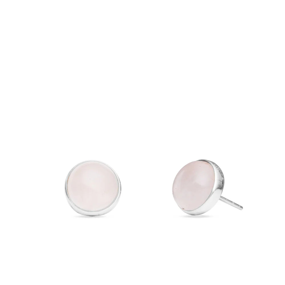 Rose Quartz Stud Earrings