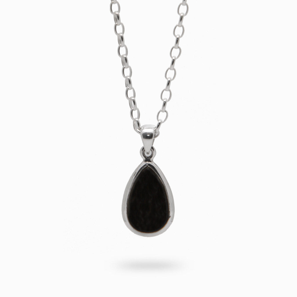 HEMATITE TEAR NECKLACE