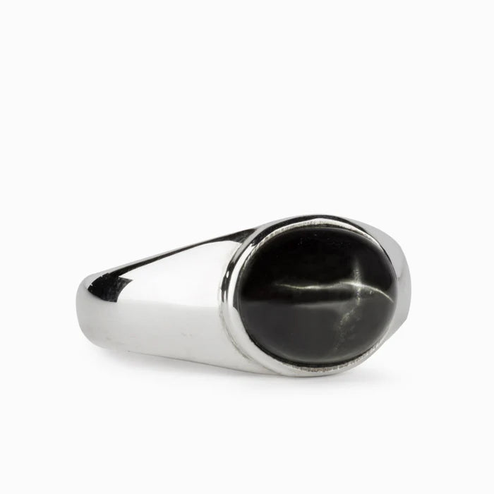 black star diopside cabochon ring sterling silver star diopside gemstone statement ring