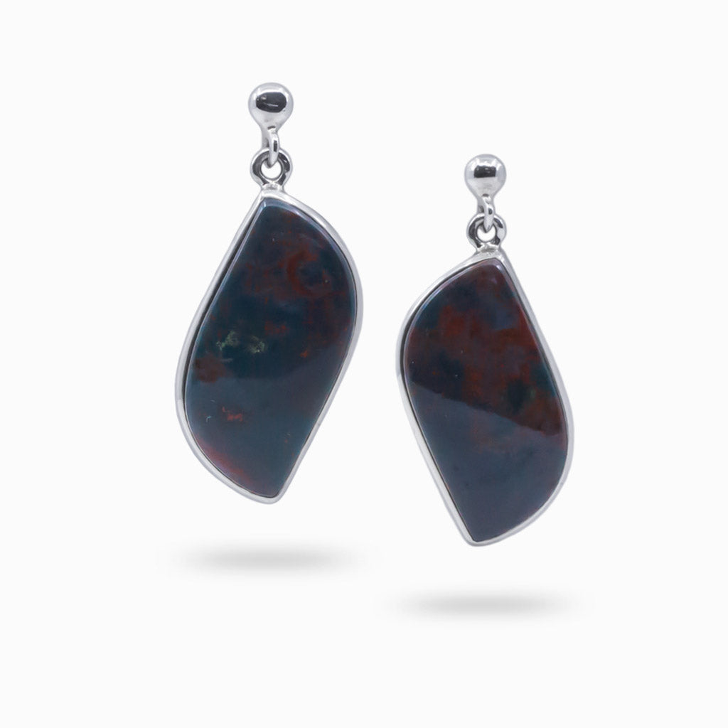 bloodstone drop studs