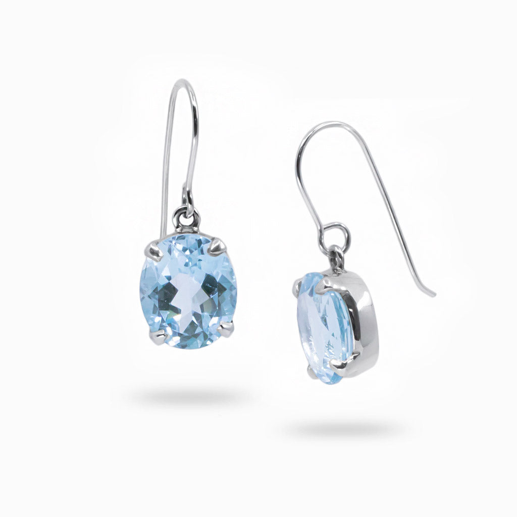blue topaz drop earrings