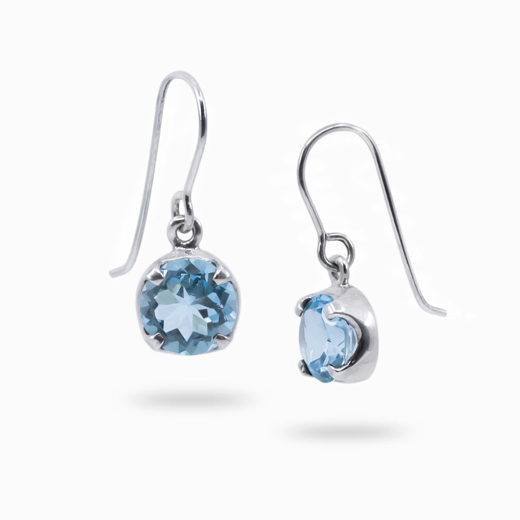Blue topaz drop earrings