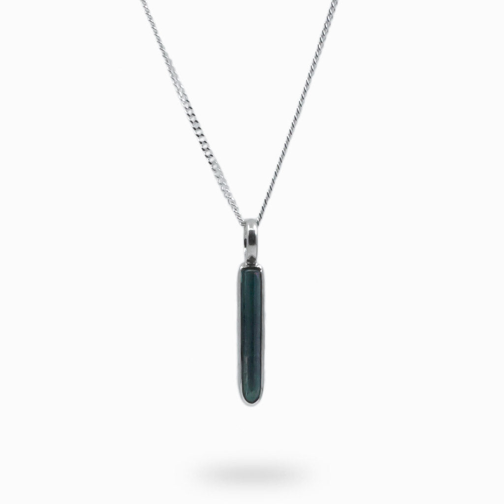 Raw Blue Tourmaline necklace